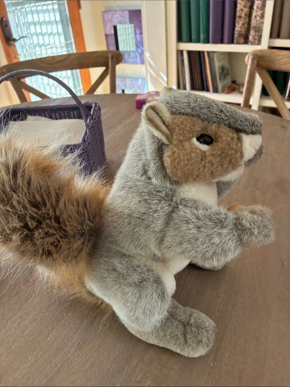 Folkmanis Gray Squirrel Puppet Plush Toy - Interactive Small Pet Toy